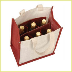 Six Bottle Bicoloured Wine Bag Six Bottle Bicoloured Wine Bag