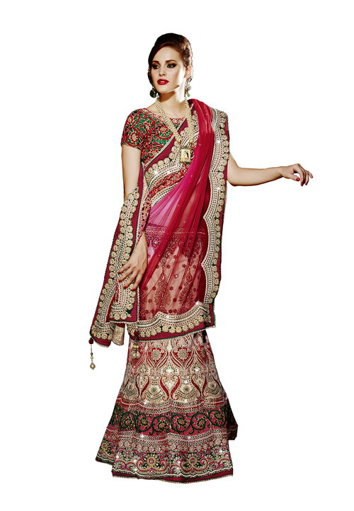 Designer Bridal Lahenga Saree Designer Bridal Lahenga Saree