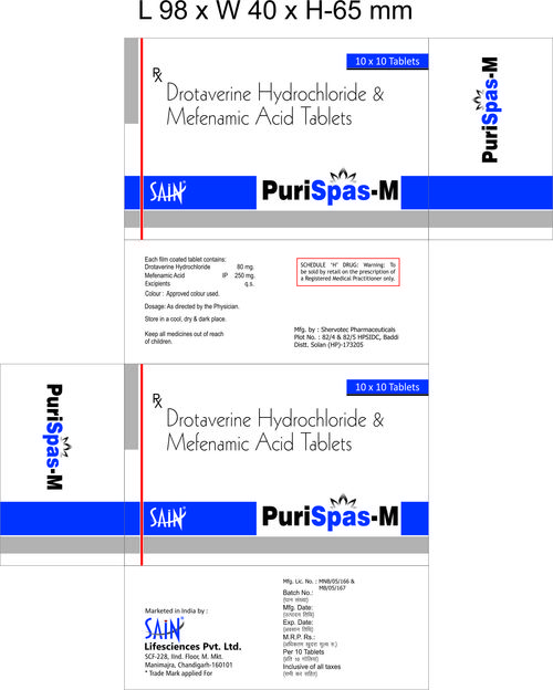 Drotaverine Mefenamic Acid Indications