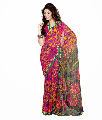 Floral Printed Sarees Floral Printed Sarees