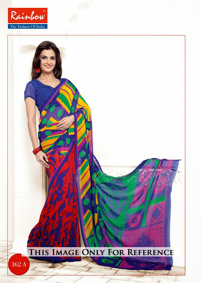 Multi Colored Printed Sarees Multi Colored Printed Sarees