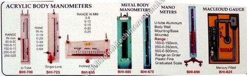 Acrylic body manometers metal body manometer Acrylic body manometers metal body manometer