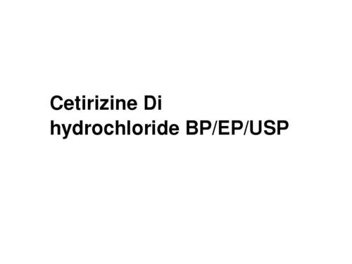 Cetirizine Hcl High