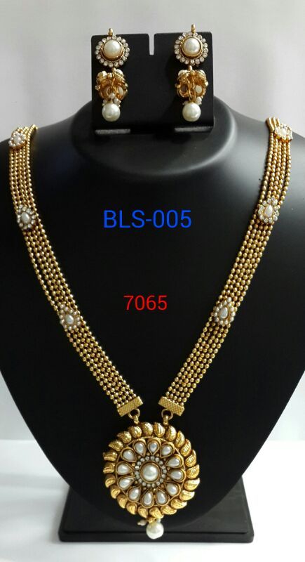 Long Pearl Necklace Set Long Pearl Necklace Set