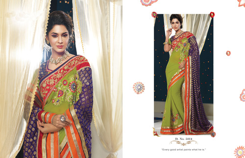 Fancy Work Design Saree Fancy Work Design Saree