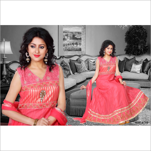 Fancy Anarkali Salwar suit (Chanderi Fabric) Fancy Anarkali Salwar suit (Chanderi Fabric)