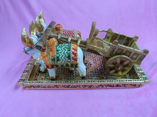 WOODEN GADA WITH BELL & TRAY WOODEN GADA WITH BELL & TRAY