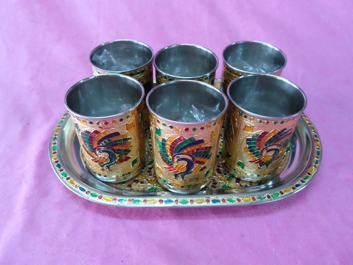 MINA TRAY & 6 GLASS SET MINA TRAY & 6 GLASS SET