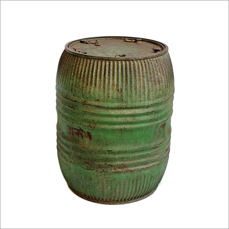 Vinage Iron Grain Barrel Vinage Iron Grain Barrel