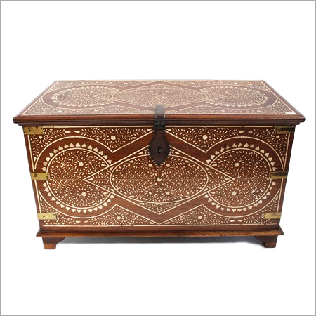 Inlay Colonial Storage Trunk Inlay Colonial Storage Trunk