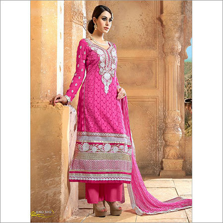 Pink Embriodered Dress Material Pink Embriodered Dress Material