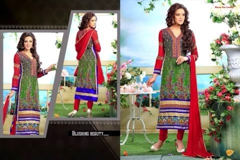 Printed & Embroidered Georgette Salwar Kameez Printed & Embroidered Georgette Salwar Kameez