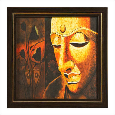 Element Serene Buddha Wood Painting Element Serene Buddha Wood Painting