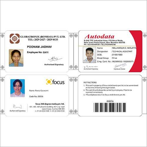 Horizontal Id Cards Horizontal Id Cards