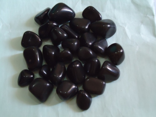 Black Polished Pebbles Black Polished Pebbles