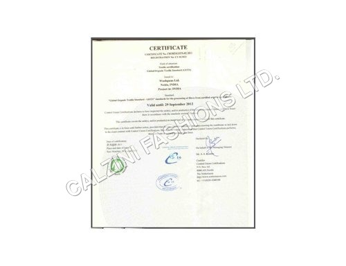 GOTS Certified (Genuine) Organic Cotton GOTS Certified (Genuine) Organic Cotton