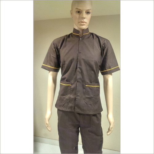 Brown With Yellow Piping Steward Uniform Brown With Yellow Piping Steward Uniform