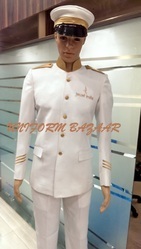 White With Gold Piping Driver Uniform White With Gold Piping Driver Uniform