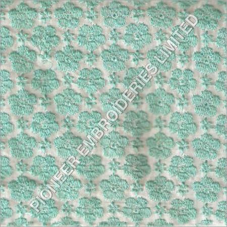 Embroidered Green Designer Fabric Embroidered Green Designer Fabric