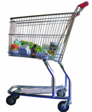 STAINLESS STEEL SHOPPING TROLLEY STAINLESS STEEL SHOPPING TROLLEY