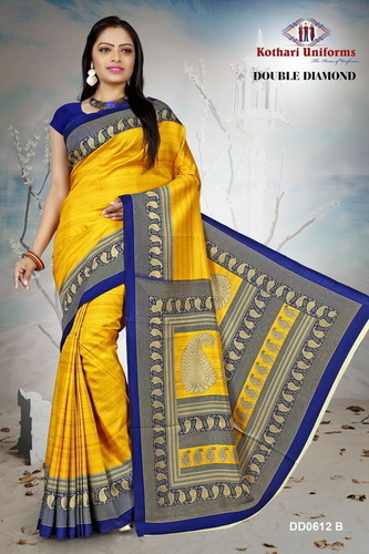 Printed Uniform Sarees Printed Uniform Sarees