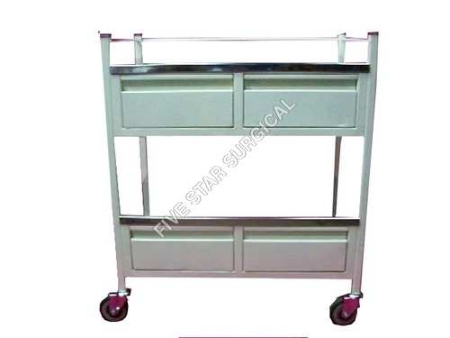 Medicine Trolley SS Top (four drawer) Medicine Trolley SS Top (four drawer)