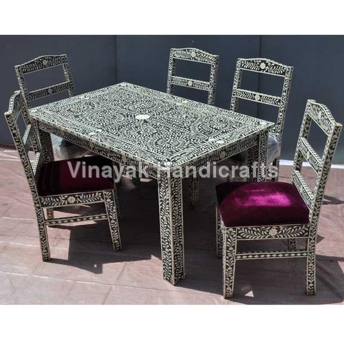 Bone Inlay Table Set Bone Inlay Table Set
