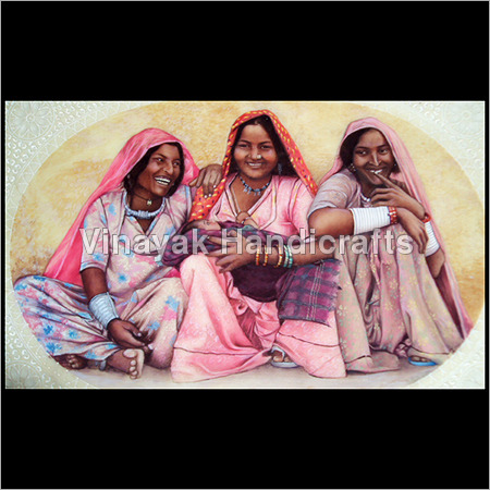 Village Ladies Miniature Painting Village Ladies Miniature Painting