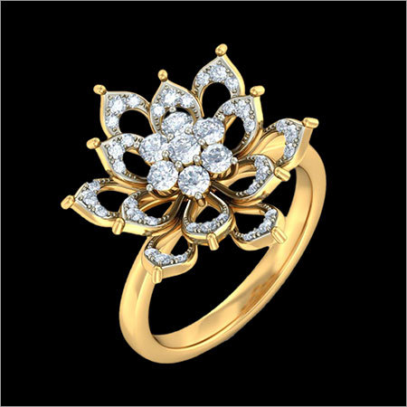 Designer Gold Diamond Ring Designer Gold Diamond Ring