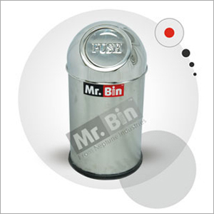 Stainless Steel Push Dustbin Stainless Steel Push Dustbin