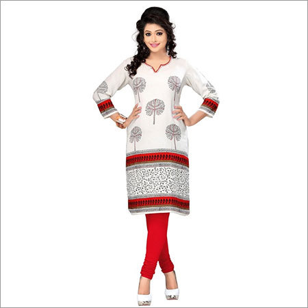 Partywear Designer Cotton Kurti Partywear Designer Cotton Kurti