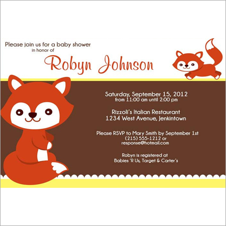 Printed Invitation Card Printed Invitation Card