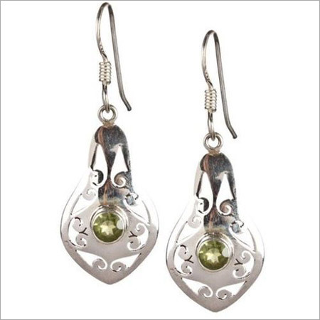 Sterling Peridot Silver Earrings Sterling Peridot Silver Earrings