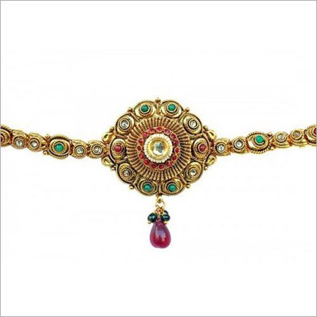 Antique Finish Ornate Polki Armlet Antique Finish Ornate Polki Armlet