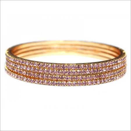 Lavender Stone Studded Bangle Set Lavender Stone Studded Bangle Set