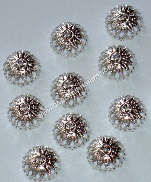 Silver Plated Brass Fancy Caps Silver Plated Brass Fancy Caps