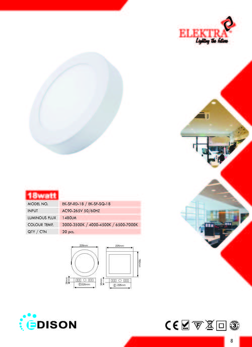 18W LED Surface Panel Light 18W LED Surface Panel Light