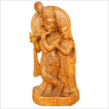 Radha Krishna Wooden Statue Radha Krishna Wooden Statue