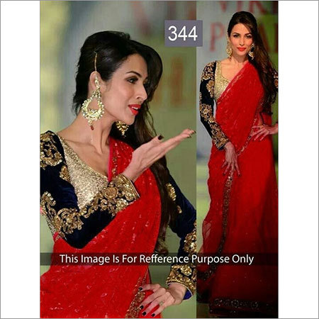 Red Zari Work Saree Red Zari Work Saree