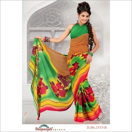 Printed Fashionable Sarees Printed Fashionable Sarees