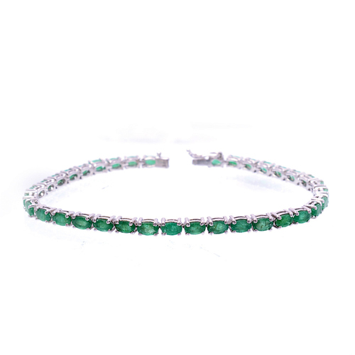 Faceted Emerald Gemstone Bracelate/Bangle Faceted Emerald Gemstone Bracelate/Bangle
