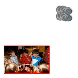 Silver Paper Dishes for Party. Silver Paper Dishes for Party.