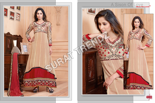 Embroidered Neck Anarkali Suits Embroidered Neck Anarkali Suits