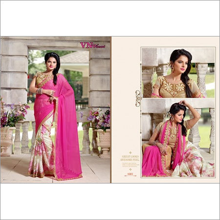 Glass Tissue Brasso Saree Glass Tissue Brasso Saree
