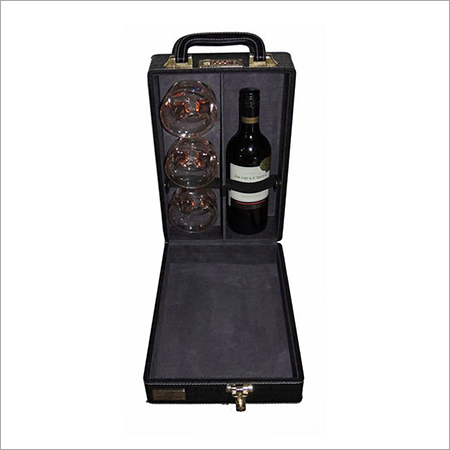 Leather Bottle And Glass Gift Boxes Leather Bottle And Glass Gift Boxes