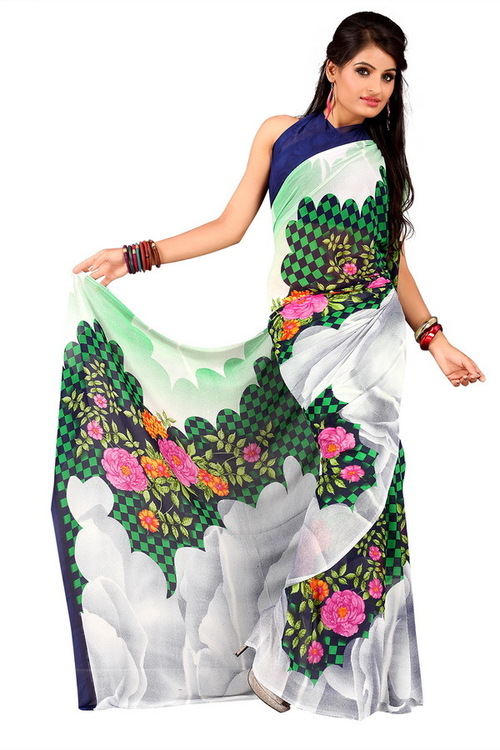 Printed Silk Sari Printed Silk Sari