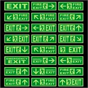 Exit Glow Sign Boards Exit Glow Sign Boards