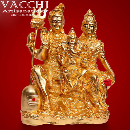 Gold Plated Shiv Parvati Gold Plated Shiv Parvati
