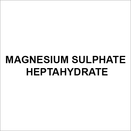 Magnesium Sulphate Heptahydrate Magnesium Sulphate Heptahydrate