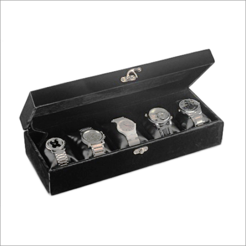 Black Leather Watch Case Black Leather Watch Case